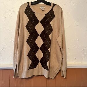 Hunt Club Argyle Sweater Size 2XL